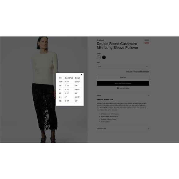 Tibi NWT Double Faced Cashmere Mini Long Sleeve Pullover - Picture 4 of 4